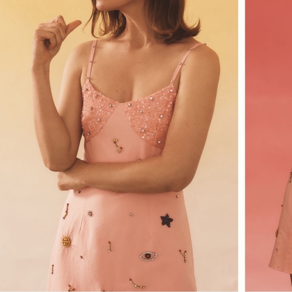 Verb by Pallavi Singhee Embellished Mini Dress Pink Size XXS